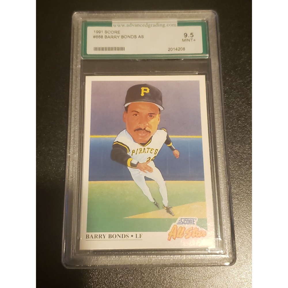 1991 SCORE‎ #668 BARRY BONDS ALL STAR PIRATES AGS 9.5 MINT PLUS